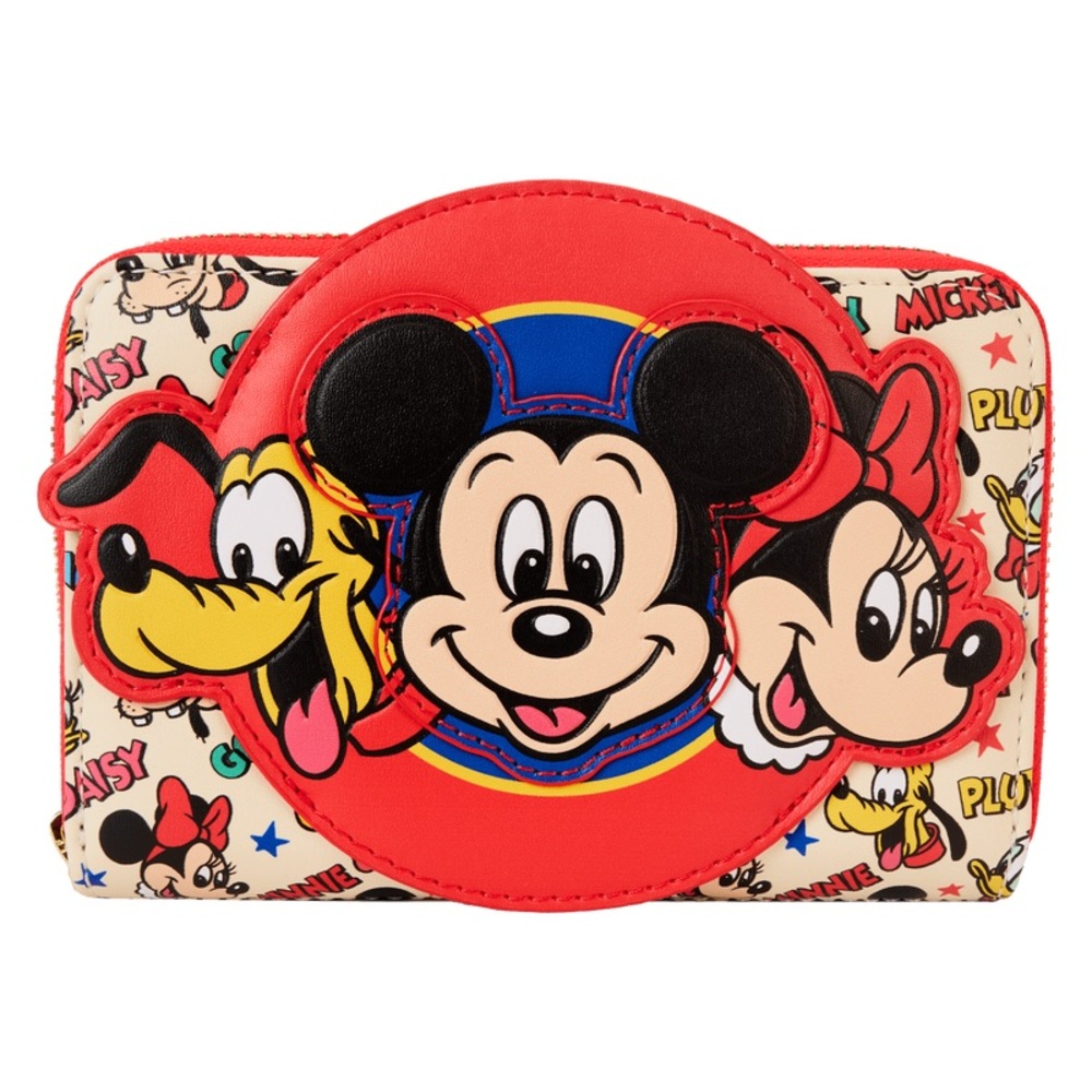 Mickey & Friends Classic All-Over Print Zip Around Wallet